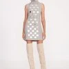 MOD MIRRORED DRESS | HEATHER GREY