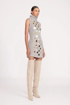 MOD MIRRORED DRESS | HEATHER GREY -fashion fall 23 1106 web