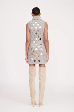 MOD MIRRORED DRESS | HEATHER GREY -fashion fall 23 1110 web