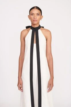 WRIGHT DRESS | ECRU BLACK -fashion fall 23 1193 web