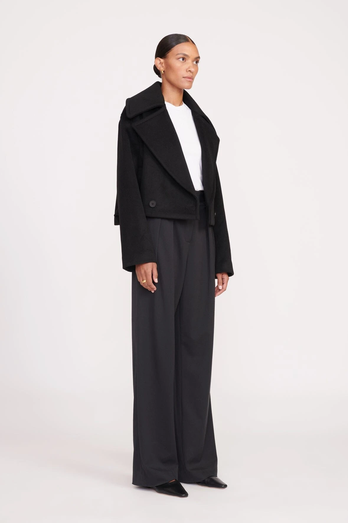 CARVER CROPPED COAT | BLACK 7 CARVER CROPPED COAT | BLACK - Image 5
