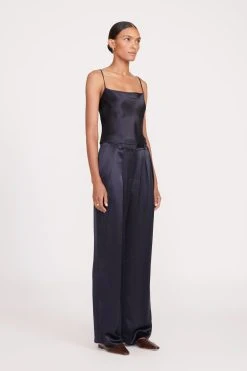 LUISA PANT | NAVY SATIN -fashion fall 23 2105 web