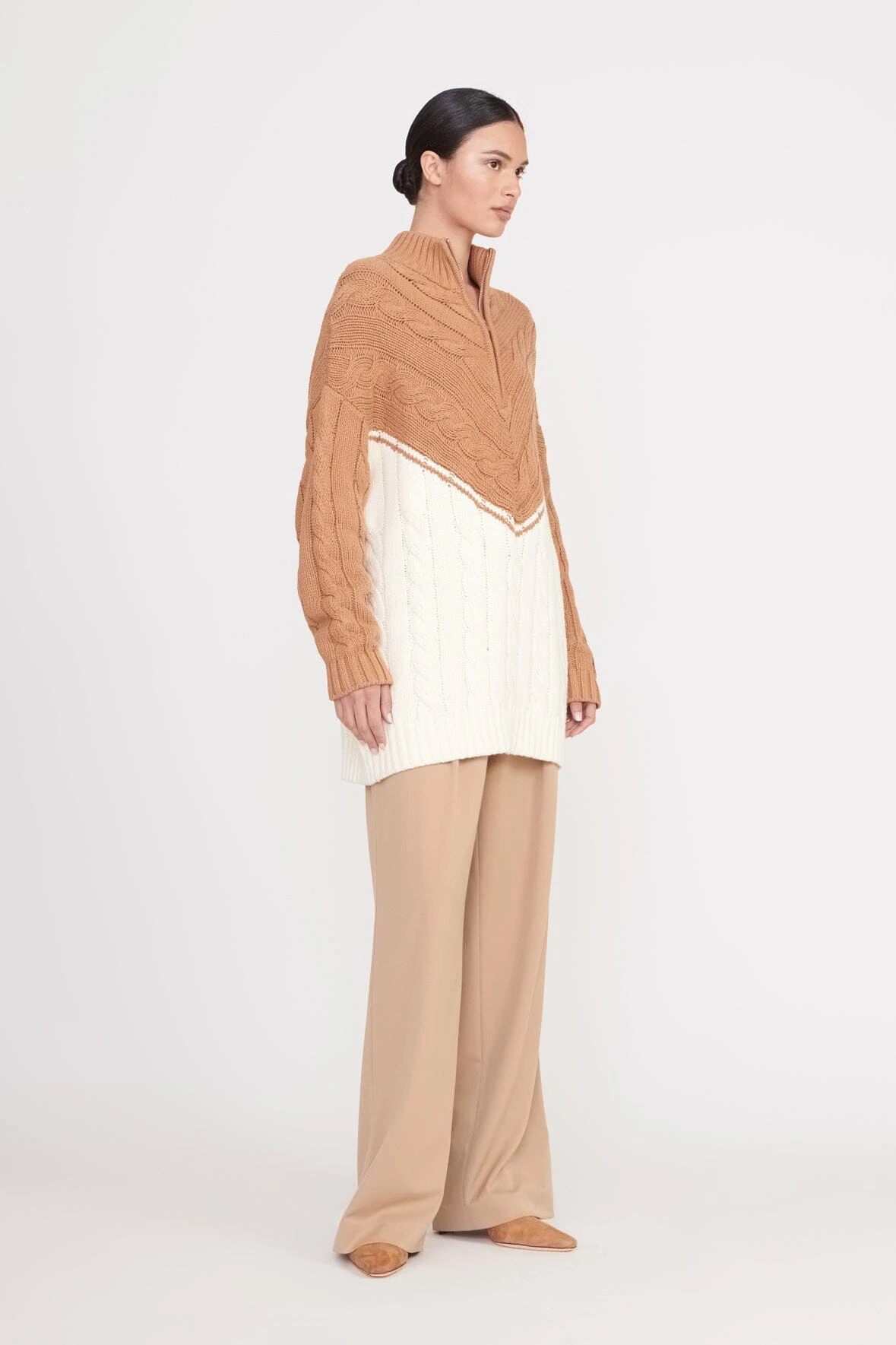 HAMPTON SWEATER | CAMEL IVORY 5 HAMPTON SWEATER | CAMEL IVORY - Image 3