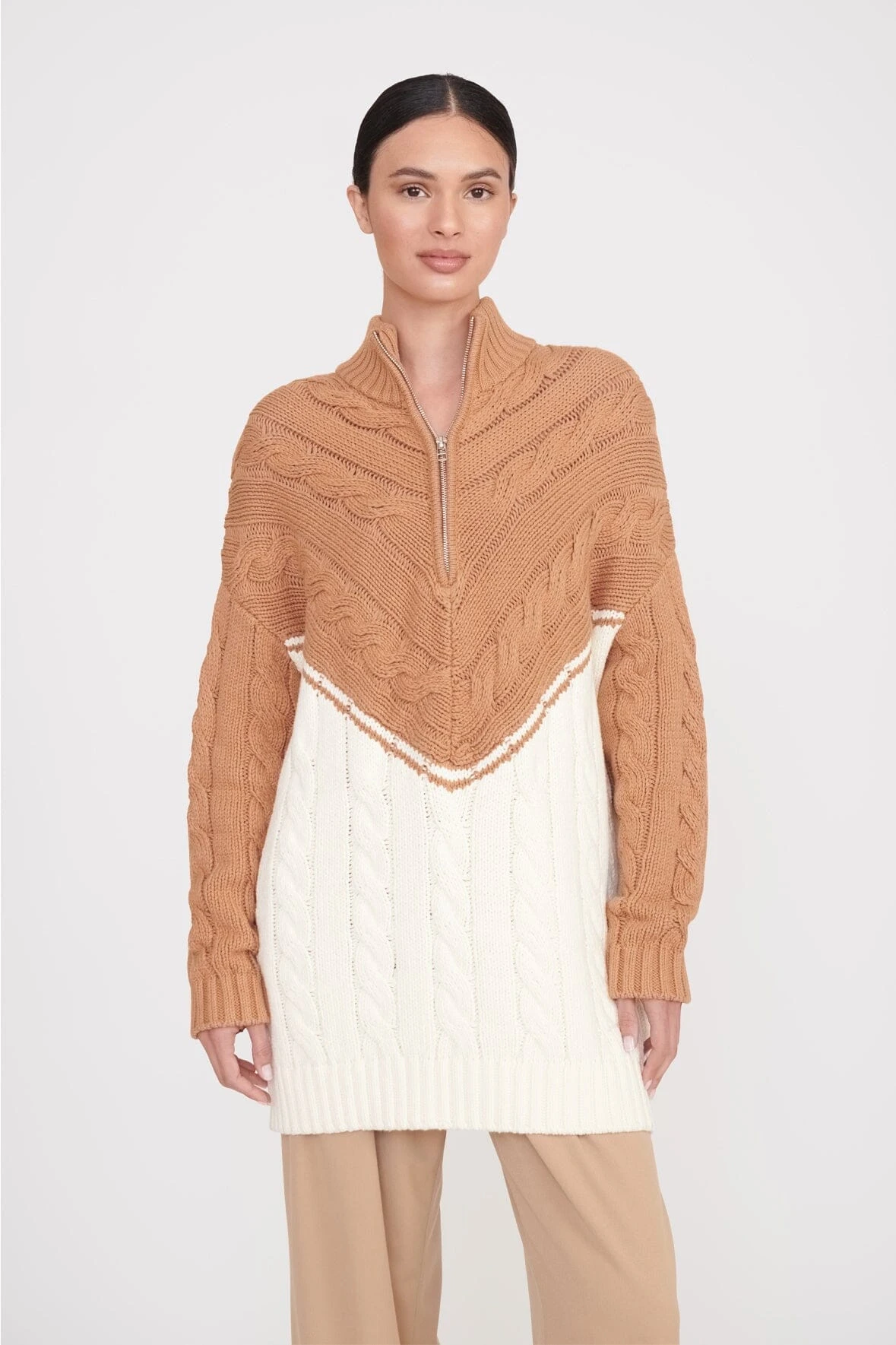 HAMPTON SWEATER | CAMEL IVORY 3 HAMPTON SWEATER | CAMEL IVORY