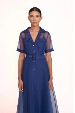 MILLIE DRESS | NAVY ORGANZA -fashion millie dress navy organza 4
