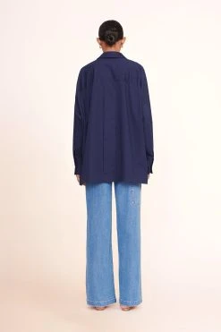 PAYTON TOP | NAVY -fashion payton top navy painter pant medium wash 012151 web