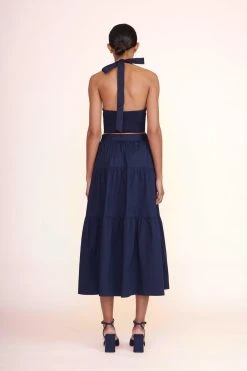 SOLANGE HEEL | NAVY -fashion sea skirt navy 4