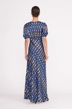 VAUGHN DRESS | PAINTED ARGYLE BLACK -fashion vaughn dress painted argyle black 1